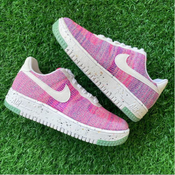 Nike W Air Force 1 Crater Flyknit Fuchsia Glow / White-Pink Blast - Picture 7 of 7
